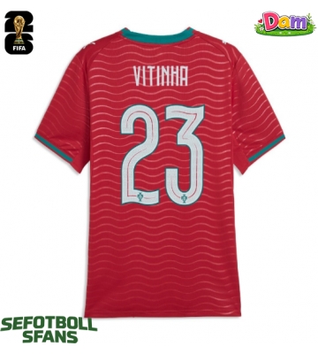 Portugal Vitinha #23 Hemmatröja Kvinnor VM 2026 Kortärmad